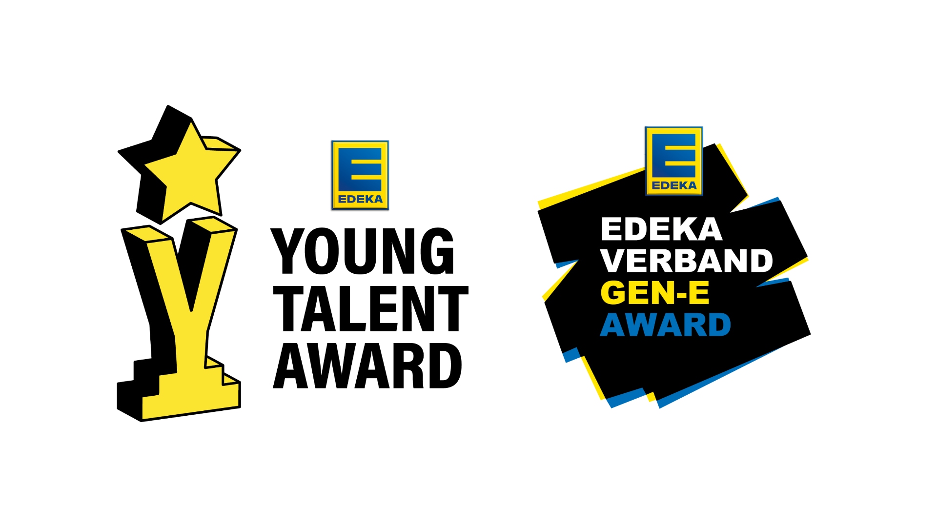 Logos vom EDEKA Young Talent Award und EDEKA Verband Gen-E Award