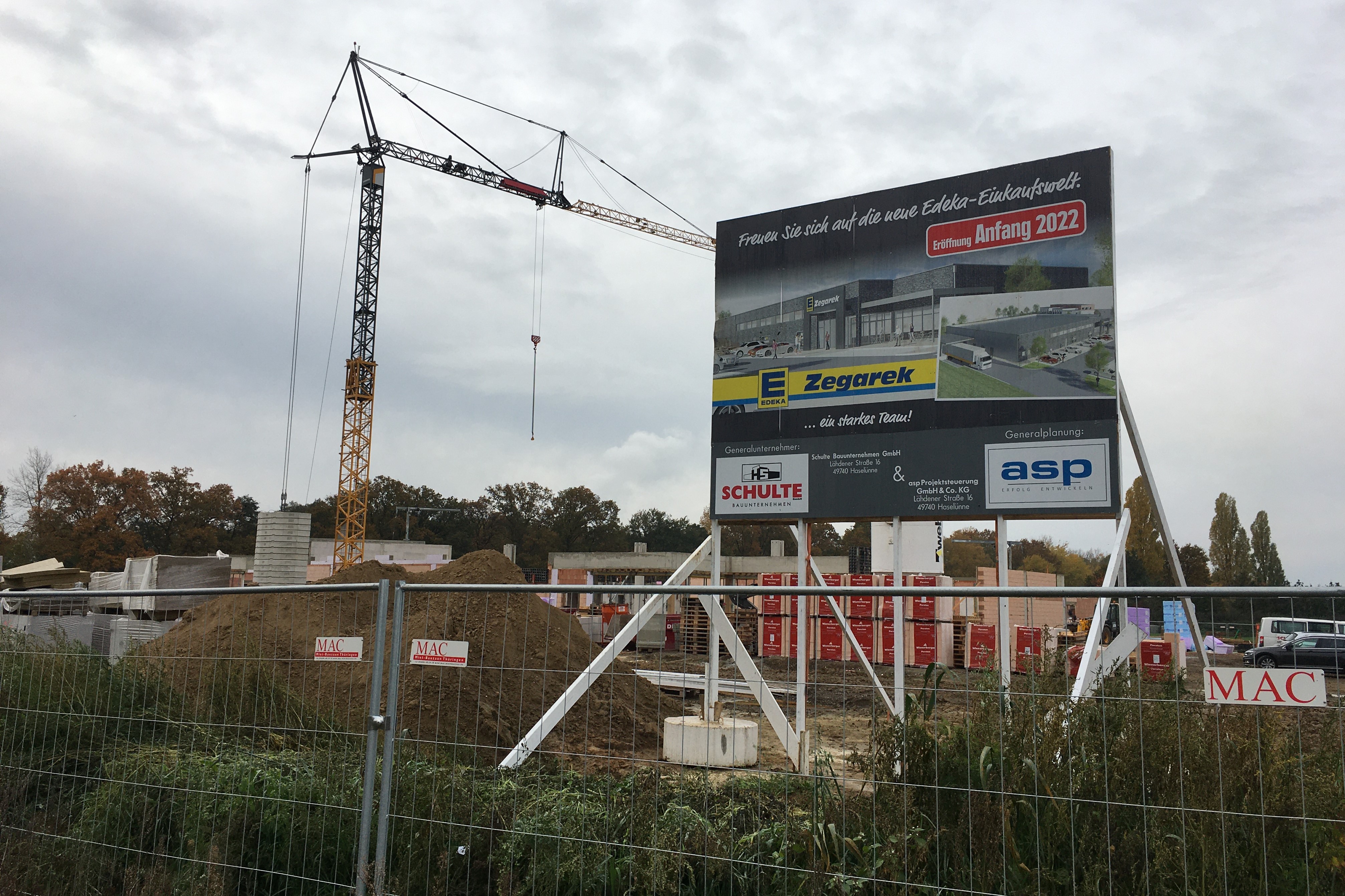 Grundsteinlegung und Baustart EDEKA Zegarek