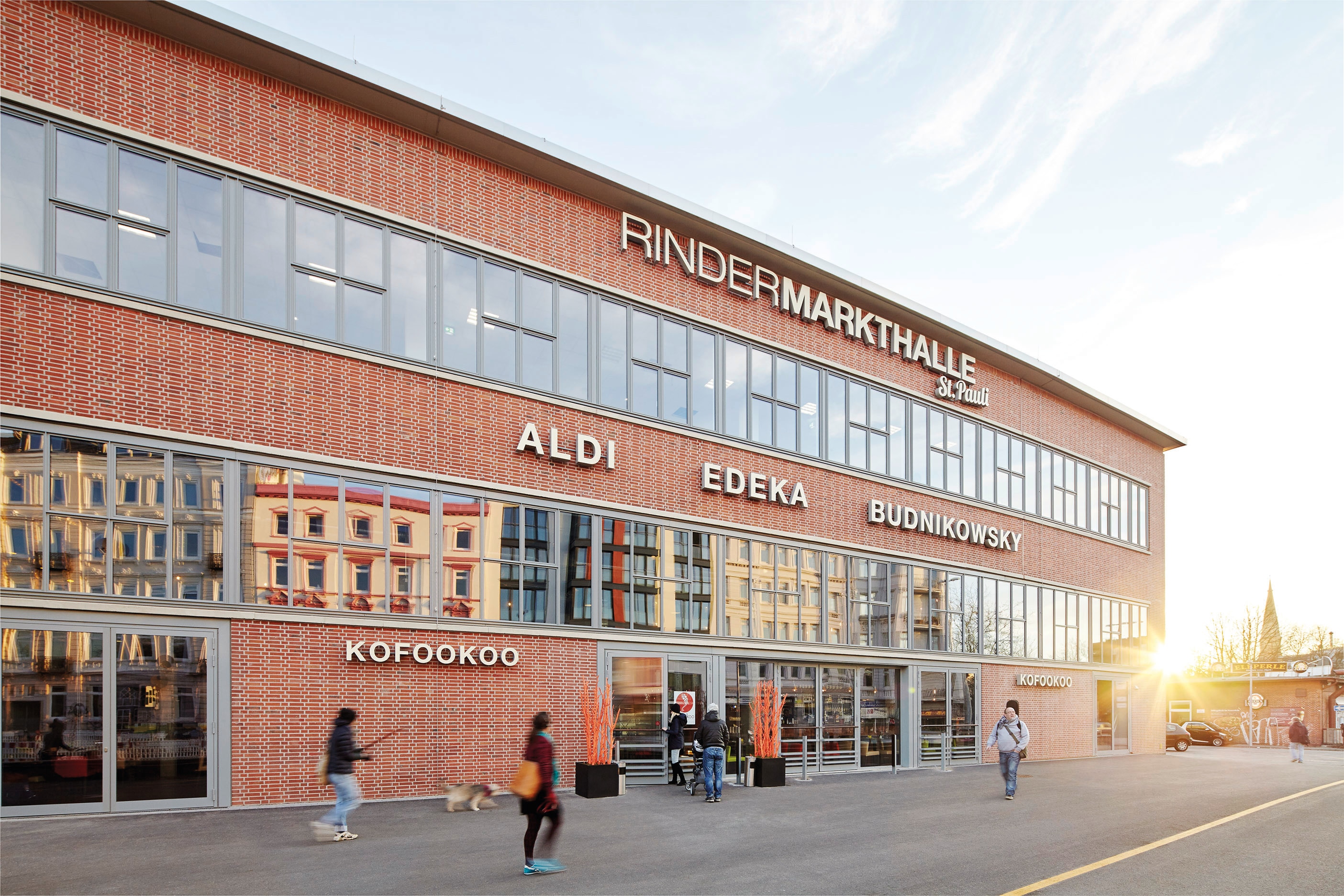 Außenansicht der Rindermarkthalle in Hamburg St. Pauli