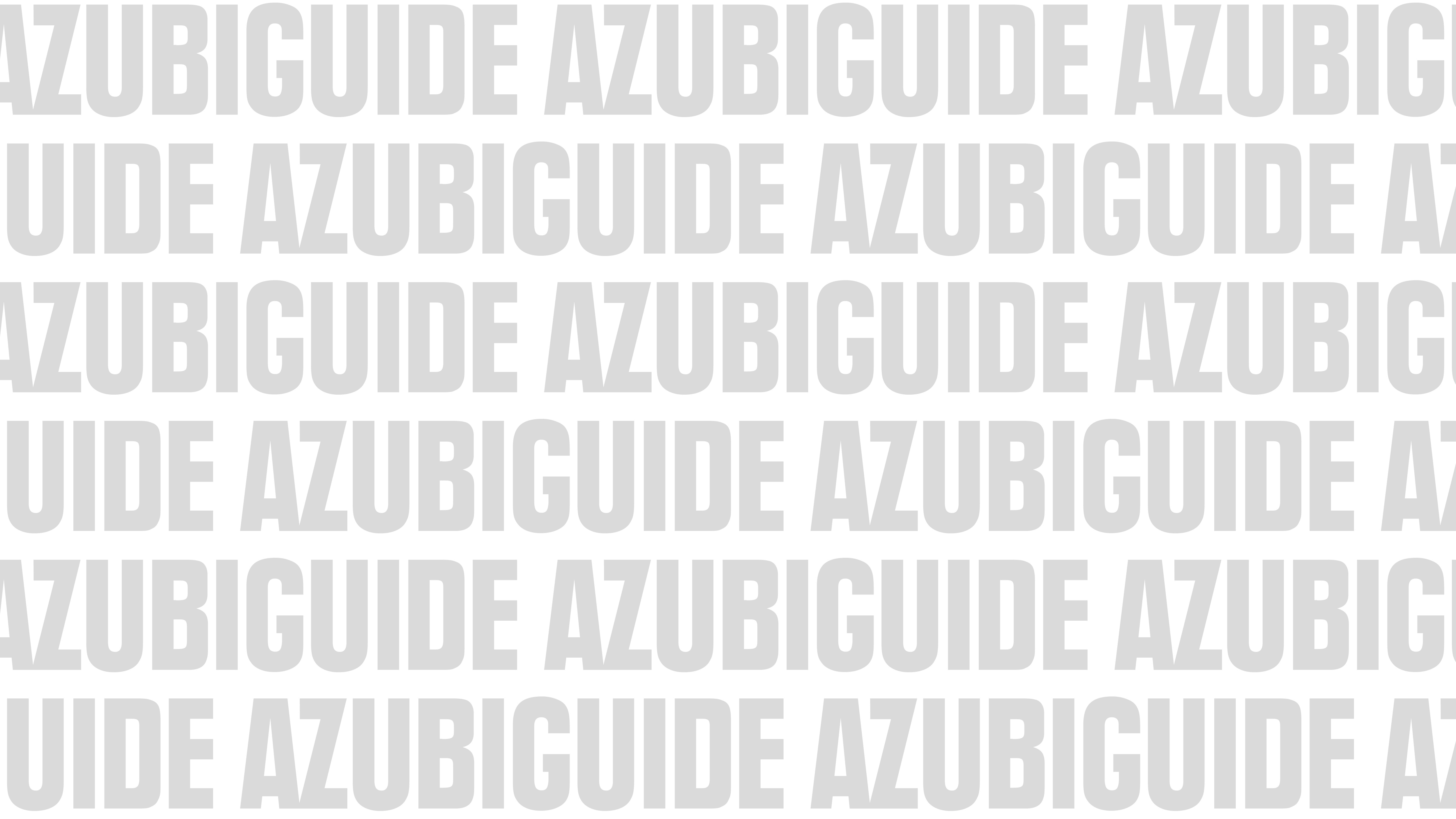 Headergrafik mit dem Schriftzug "AzubiGuide" in dunkelgrau