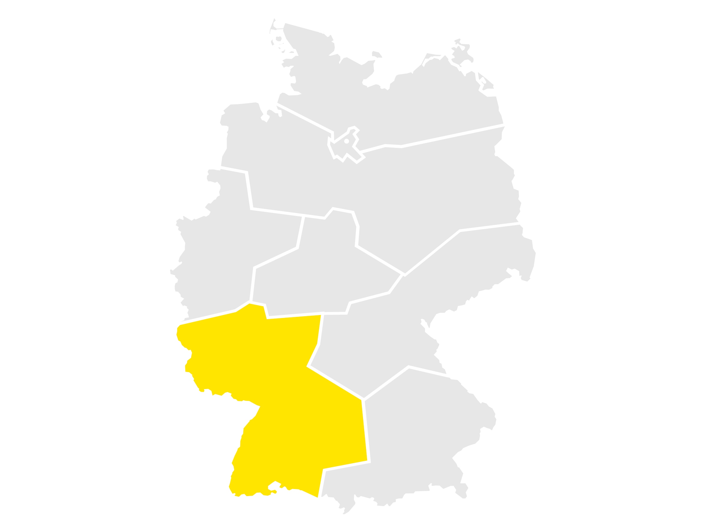 EDEKA Wissensportal - Deutschlandkarte Region SW