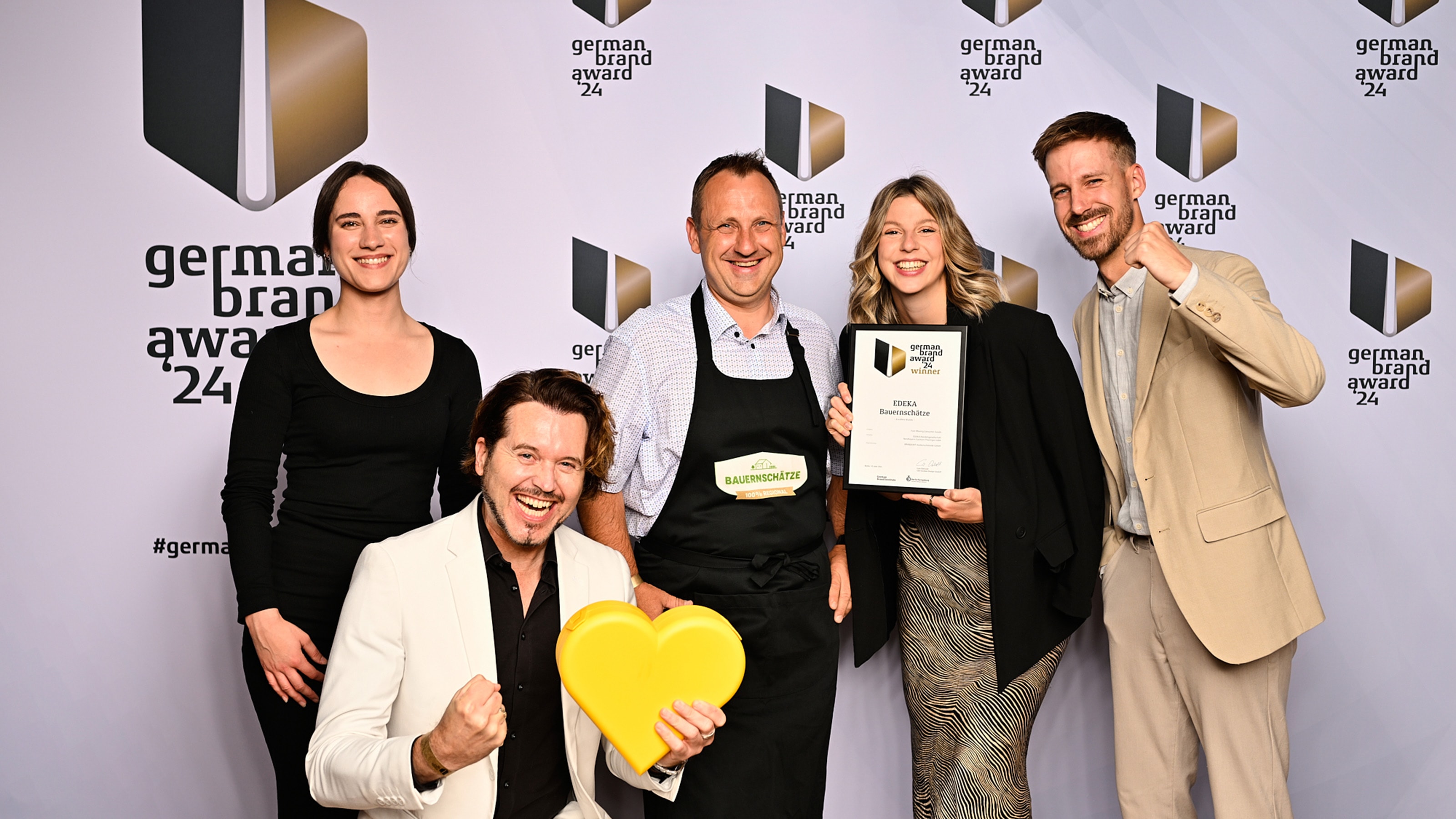 Gruppenbild vom German Brand Award 2024 für Bauerschaetze