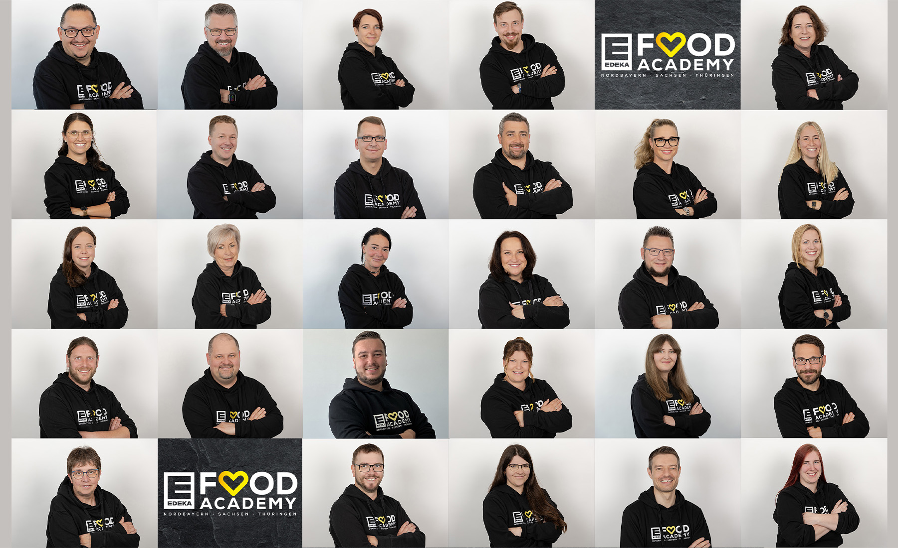 Collage mit den einzelnen Food Academy Mitarbeitenden