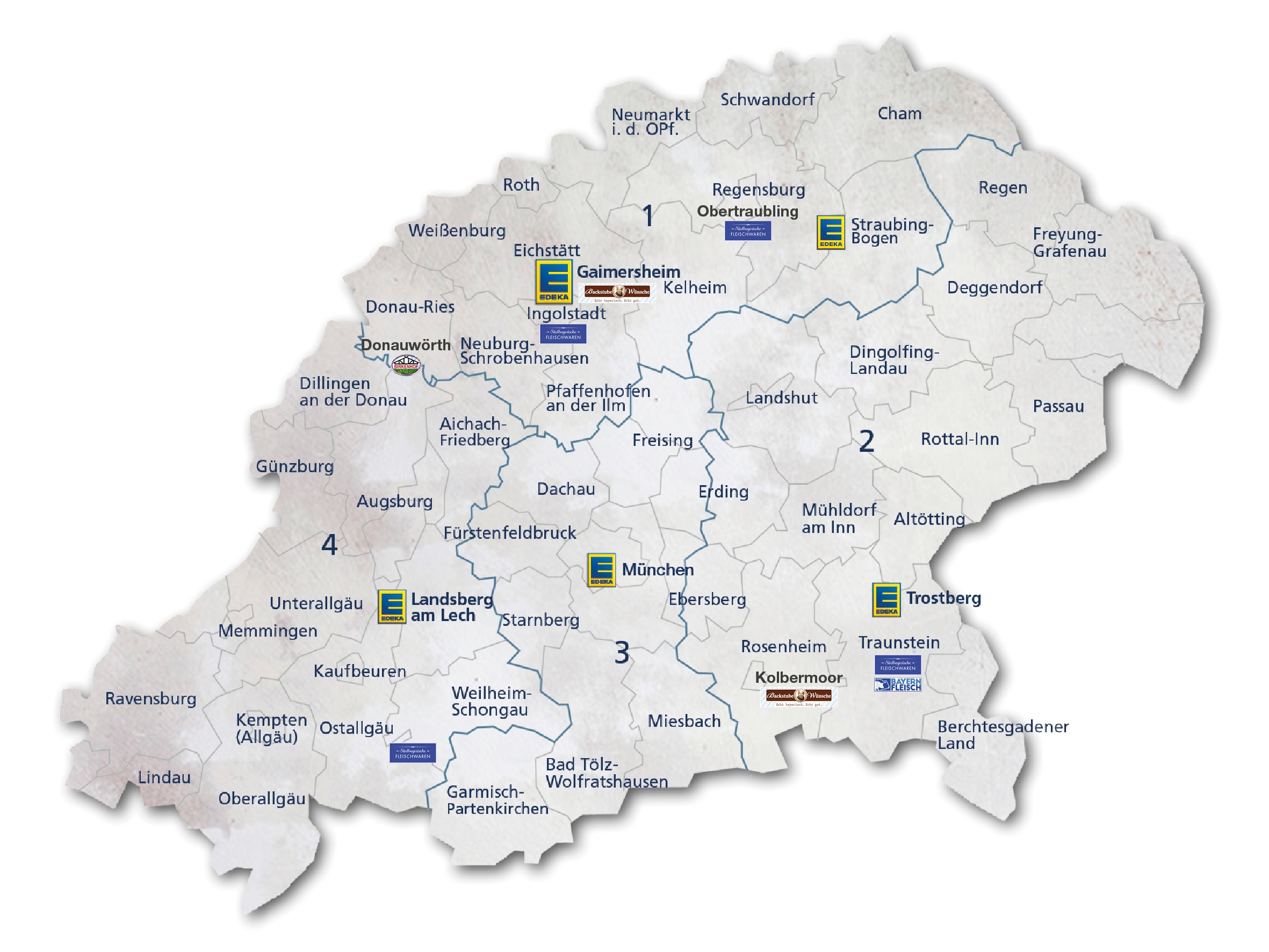 Absatzgebiet Südbayern