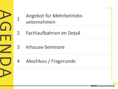 Übersicht der Inhalte des T&E Live Moduls