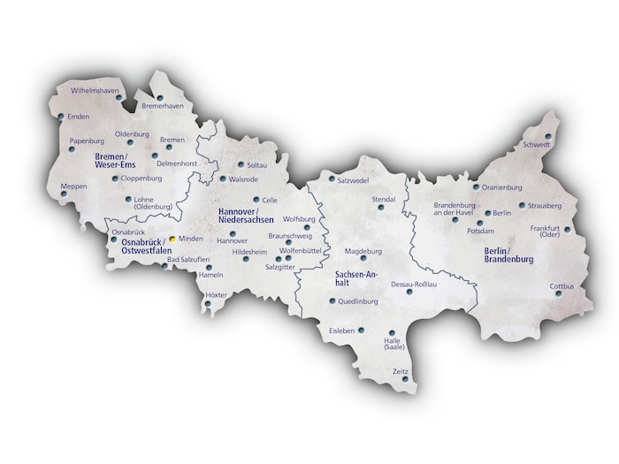 Absatzgebiet Edeka Minden-Hann