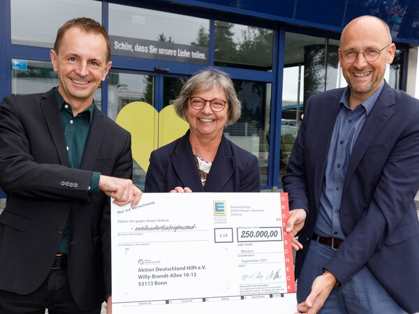 EDEKA Minden-Hannover spendet 250.000 Euro für die Opfer der Hochwasser-Katastrophe