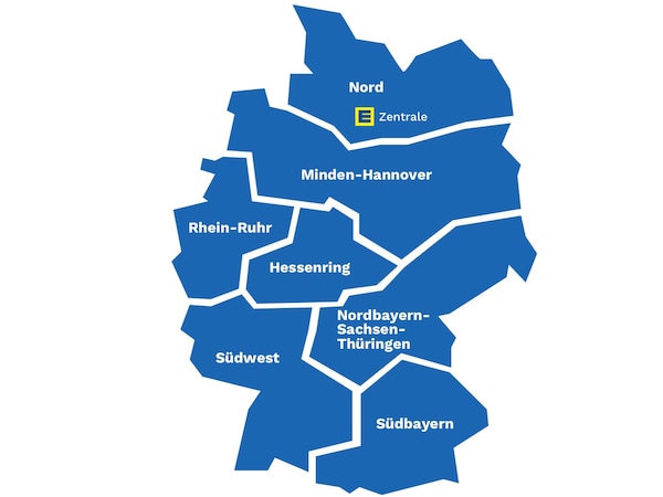 Deutschlandkarte EDEKA Region