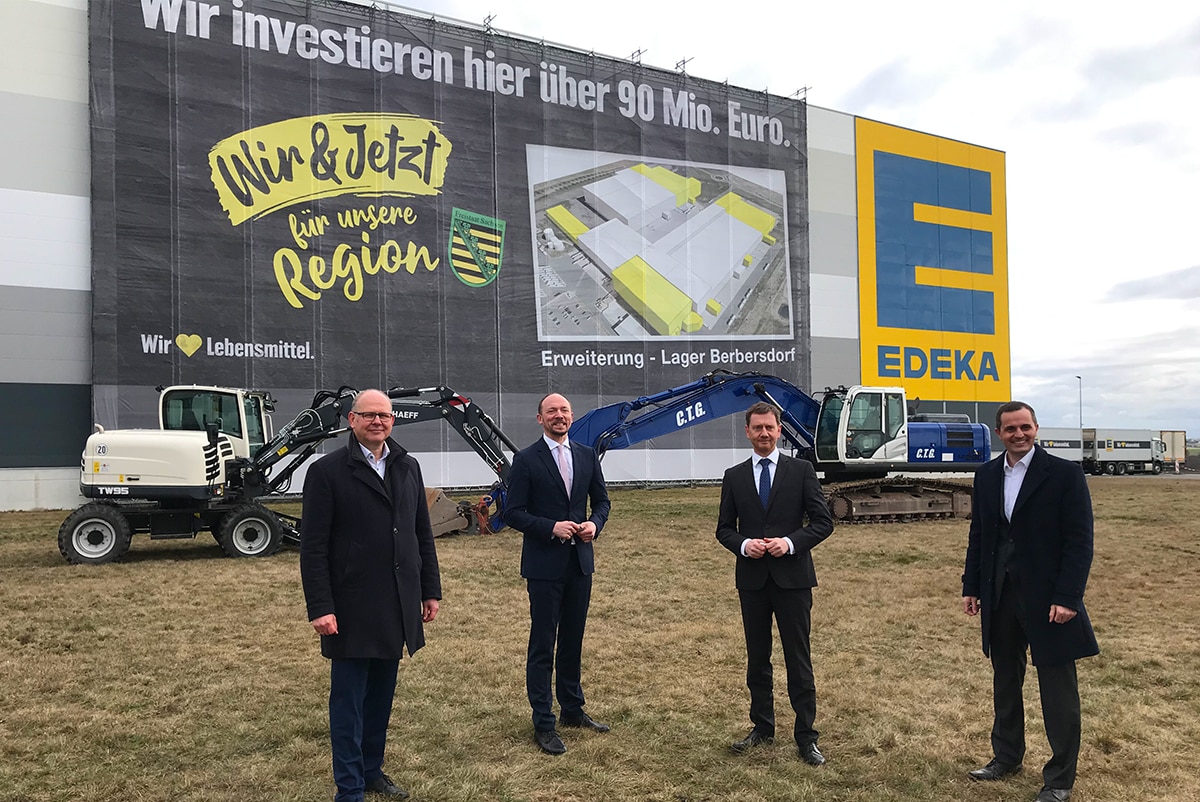 EDEKA Nordbayern-Sachsen-Thüringen erweitert Logistikzentrum in Berbersdorf  für rund 93 Mio. €