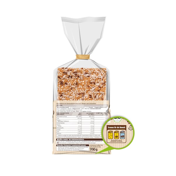 EDEKA Bio 3-Saaten Knäckebrot