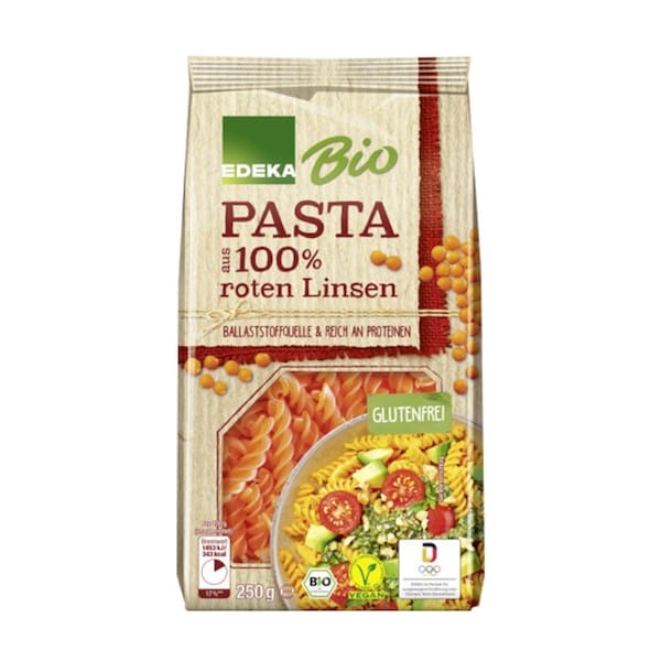 EDEKA Bio Pasta aus 100 Prozent roten Linsen 