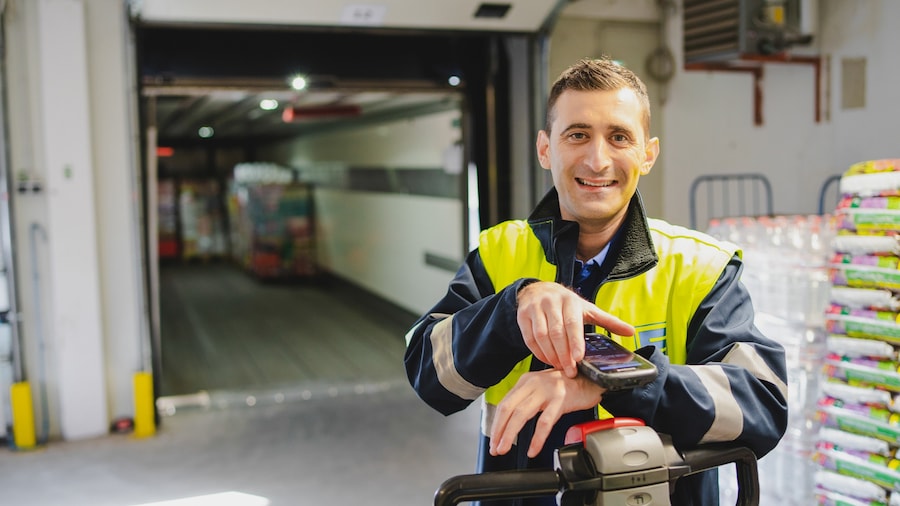 Lagermitarbeiter der EDEKA Südbayern