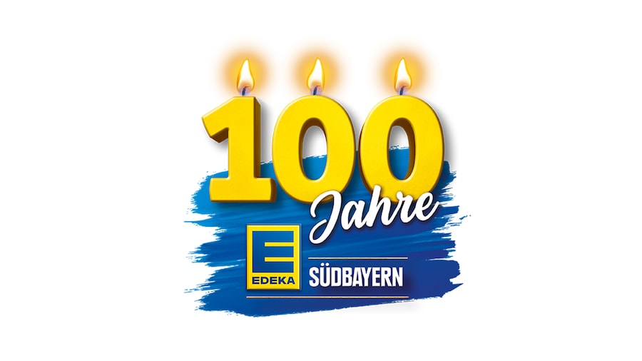 100 Jahre EDEKA Südbayern Logo