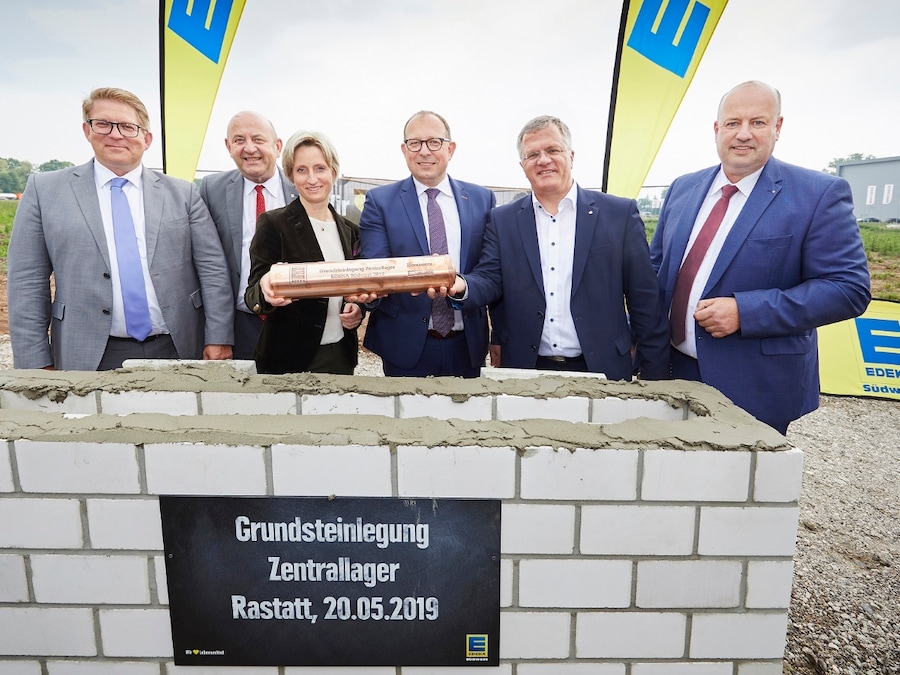 EDEKA Südwest: Grundsteinlegung Zentrallager Rastatt am 20.05.2019