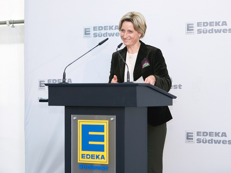 EDEKA Südwest Dr. Nicole Hoffmeister-Kraut Wirtschaftsministerin Baden-württemberg auf der Grundsteinlegung Rastatt 