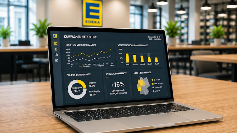 Dashboard Darstellung auf Laptop