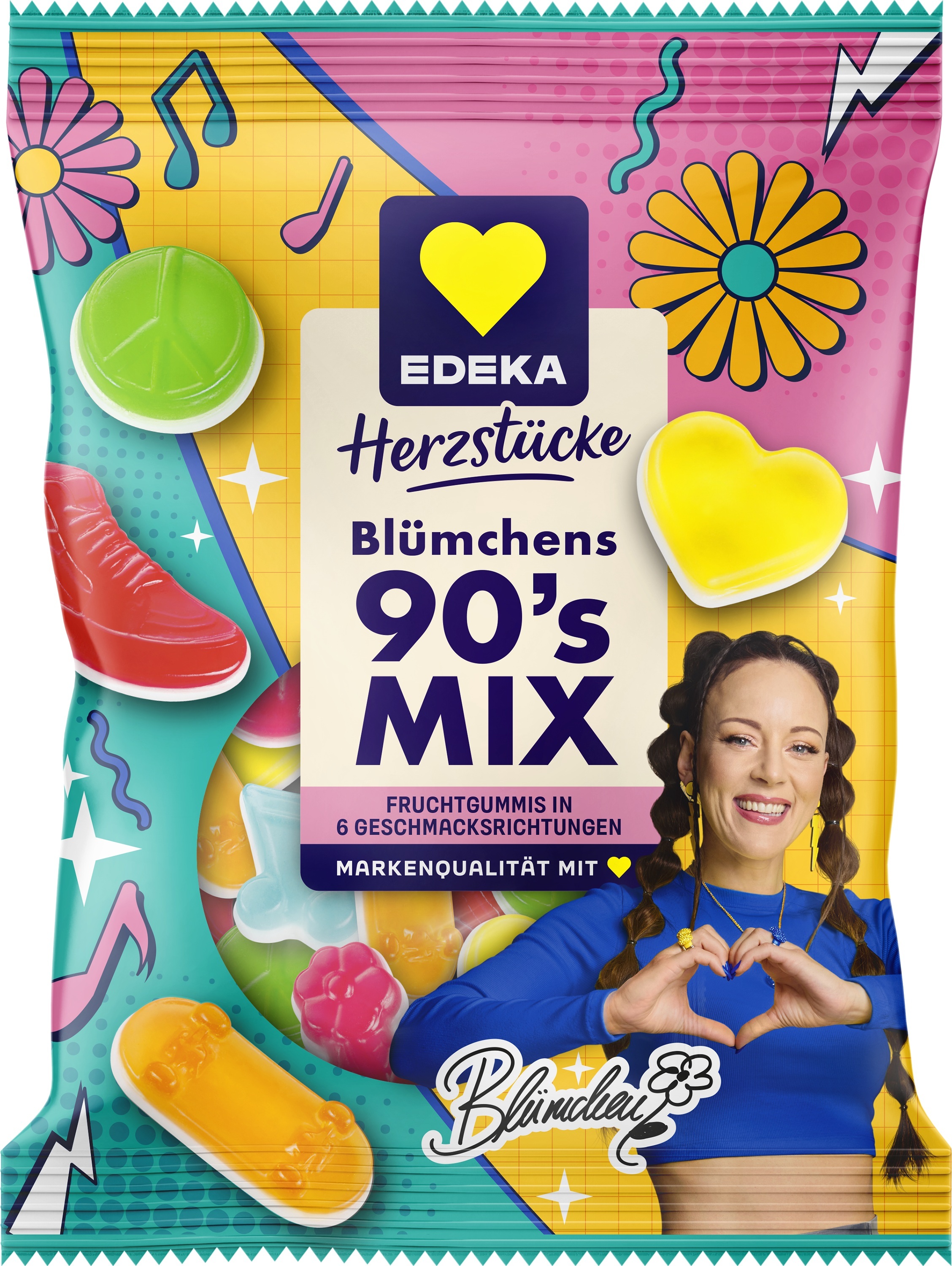 EDEKA Herzstücke Fruchtgummimischung „Blümchens 90’s Mix“