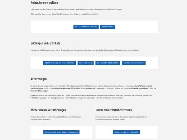 Screenshot von Meiner Organisation im EDEKA next