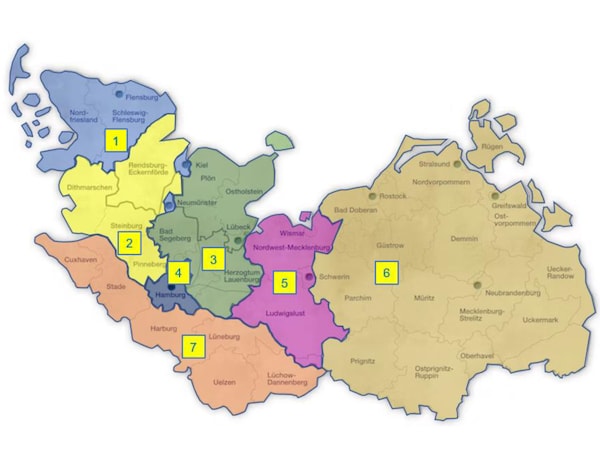Absatzgebiet Aufteilung Expansion