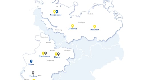 Absatzgebiete der EDEKA Nordwest