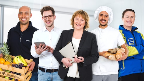 Gemischte Gruppe für Personalmarketing bei EDEKA Südbayern